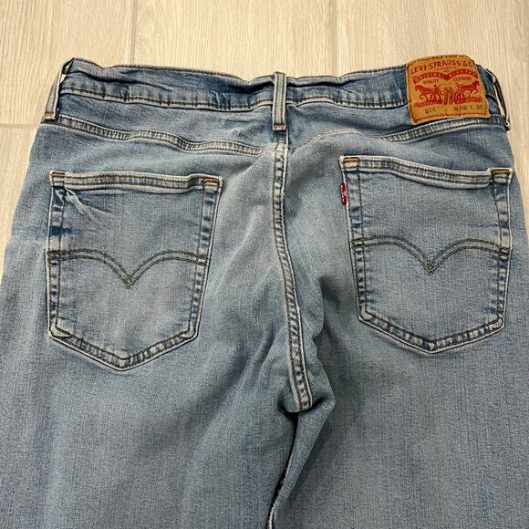 Levi's 514 Men's 36x30 Medium Wash Distressed Straight Leg Denim Jeans - Picture 4 of 7